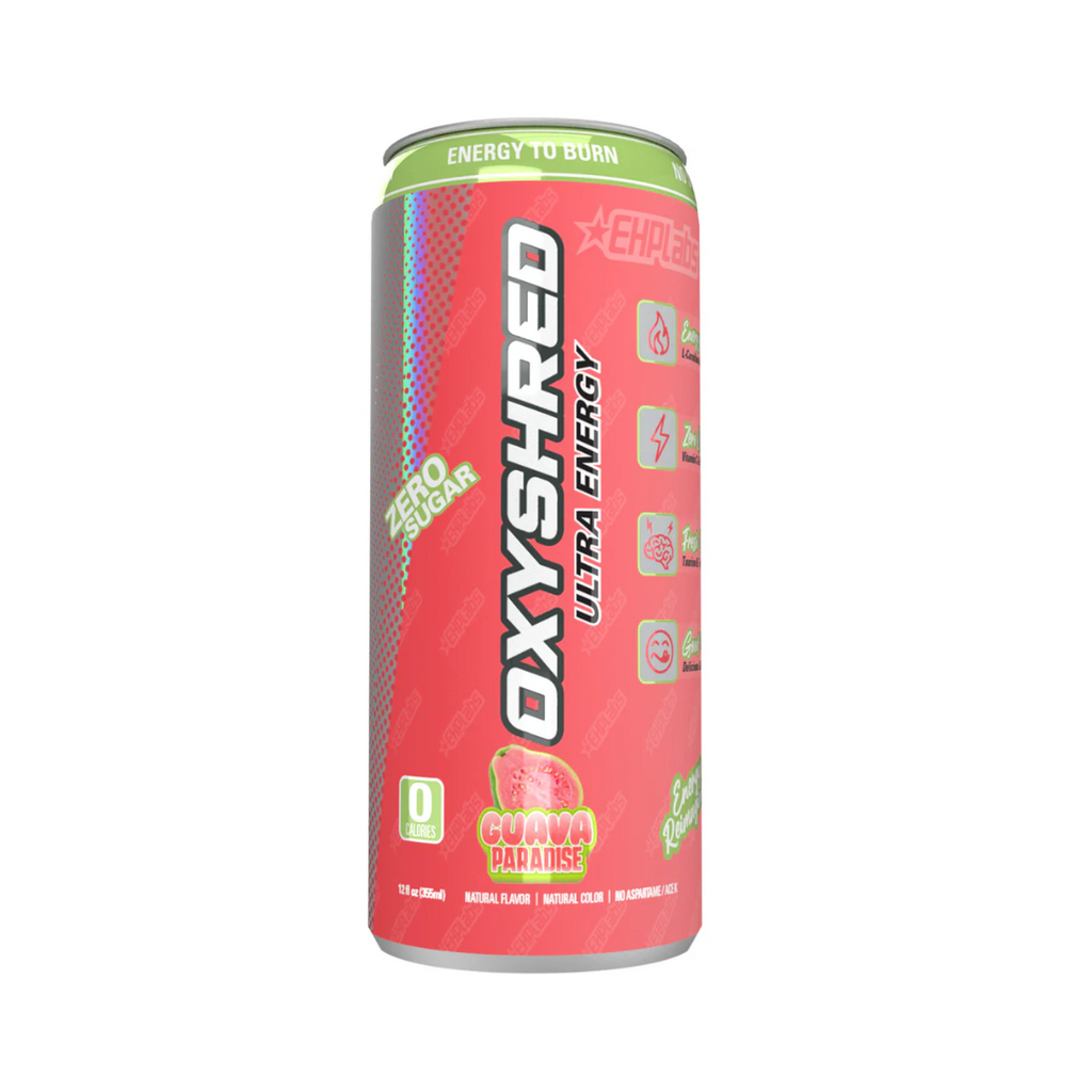 12 Pack x EHP Labs Oxyshred Ultra Energy RTD 355ml - Guava Paradise