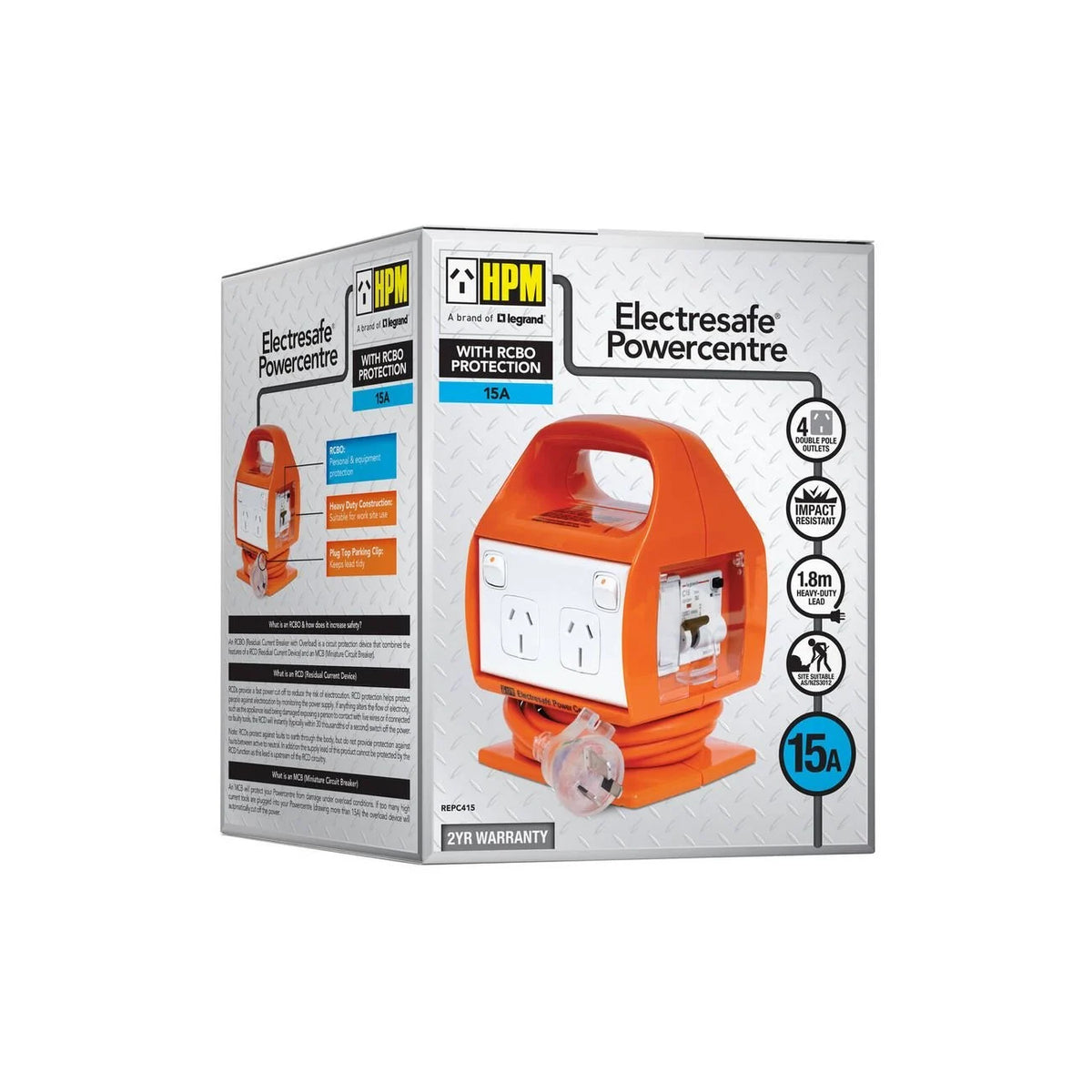 HPM 15 Amp Electrosafe Powercenter With RCBO Protection