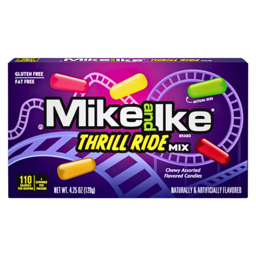 12 x Mike & Ike Sour Thrill Ride 120g