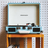 Crosley Cruiser Bluetooth Portable Turntable - Turquoise + Bundled Majority D40X Bluetooth Speakers