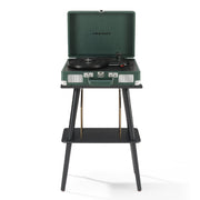 Crosley Cruiser Bluetooth Portable Turntable - Emerald Green + Crosley Entertainment Stand Bundle