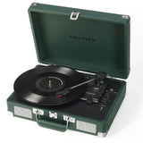 Crosley Cruiser Bluetooth Portable Turntable - Emerald Green + Crosley Entertainment Stand Bundle