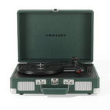 Crosley Cruiser Bluetooth Portable Turntable - Emerald Green + Gadhouse Vinyl Rack Bundle - Black