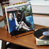 Crosley Cruiser Bluetooth Portable Turntable - Emerald Green + Gadhouse Vinyl Rack Bundle - Black