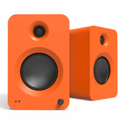 Kanto REN 200W Powered Bookshelf Speakers with HDMI ARC, USB-C, and Bluetooth 5.3 - Matte Orange, Pair