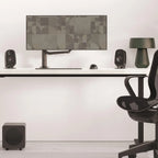 Kanto UKI 100W Desktop Speakers with Bluetooth, USB-C, Headphone out, Onyx (Matte Black), Pair