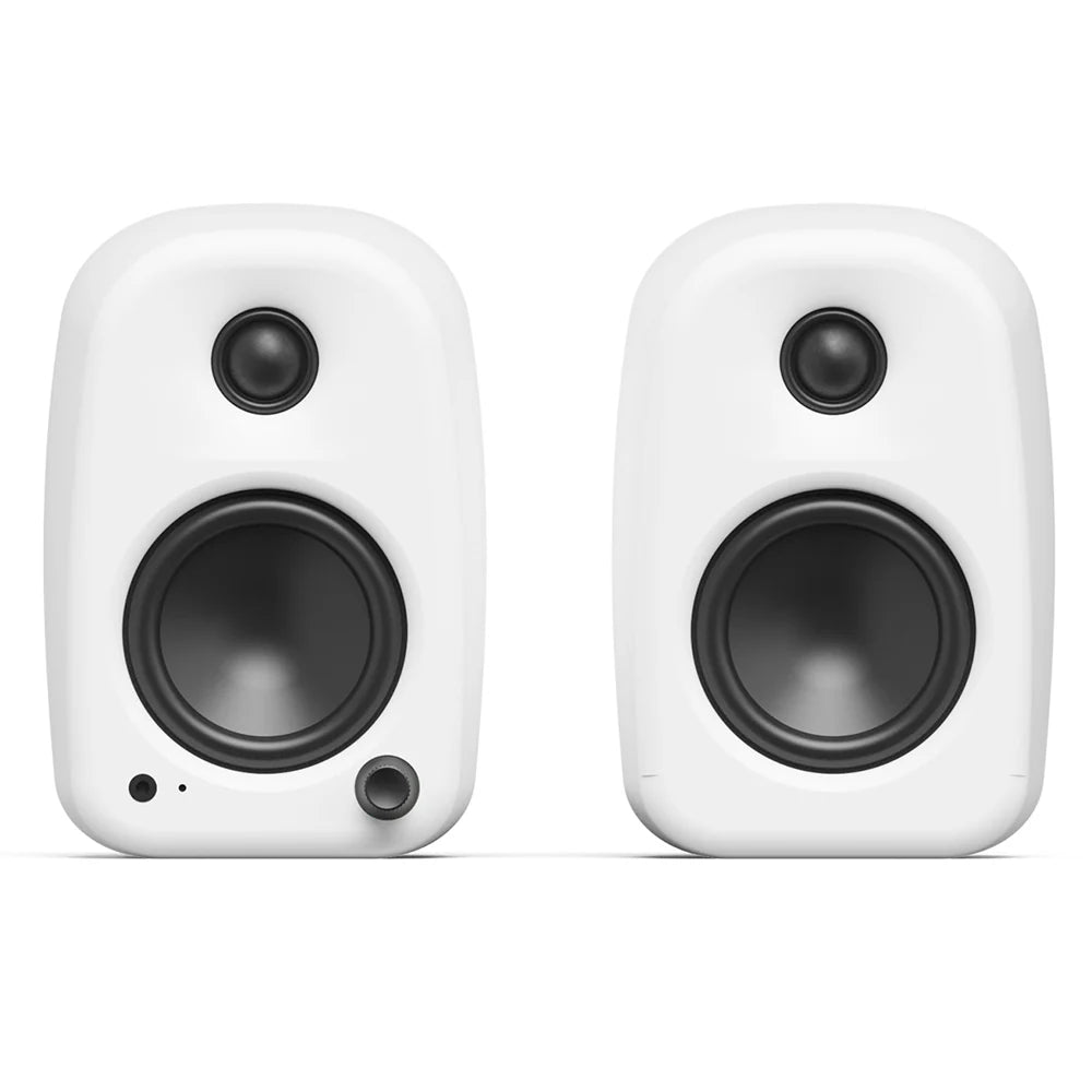 Kanto UKI 100W Desktop Speakers with Bluetooth, USB-C, Headphone out, Onyx (Matte White), Pair