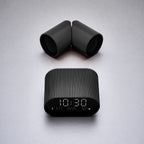 Lexon Ray Clock Lcd Alarm Clock With Temperature / Humidity Display - Black