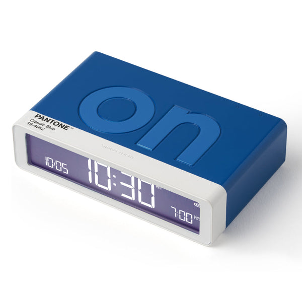 Lexon Flip Mini Digitale Reiswekker, LED Wekker met On/Off Functie en Verstelbare Helderheid, Draadloos Oplaadbaar via USB-C, Tactiele Bediening, Ideaal voor Nachtkastje of Bureau - Lichtlila