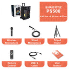 Majority PS500 - PA System 150w Bluetooth Karaoke & PA System - Black