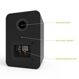 Kanto YU Passive 4" Speakers with 1" Silk Dome Tweeter and 4" Kevlar Woofer - Black, Pair