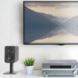 Kanto YU Passive 4" Speakers with 1" Silk Dome Tweeter and 4" Kevlar Woofer - Black, Pair