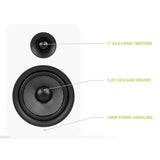 Kanto YU Passive 5.25" Speakers with 1" Silk Dome Tweeter and 5.25" Kevlar Woofer - White, Pair