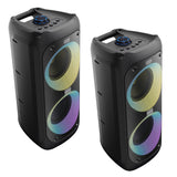 Majority PS200 -Bundled Party Speaker 100w Bluetooth Karaoke-DJ-Party-PA System - Black