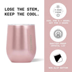 Corkcicle Stemless - 355ml Gloss White