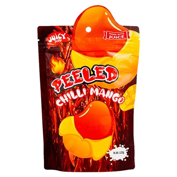 12 Pack x Juicy Jelly Peeled Gummy Chilli Mango 120g