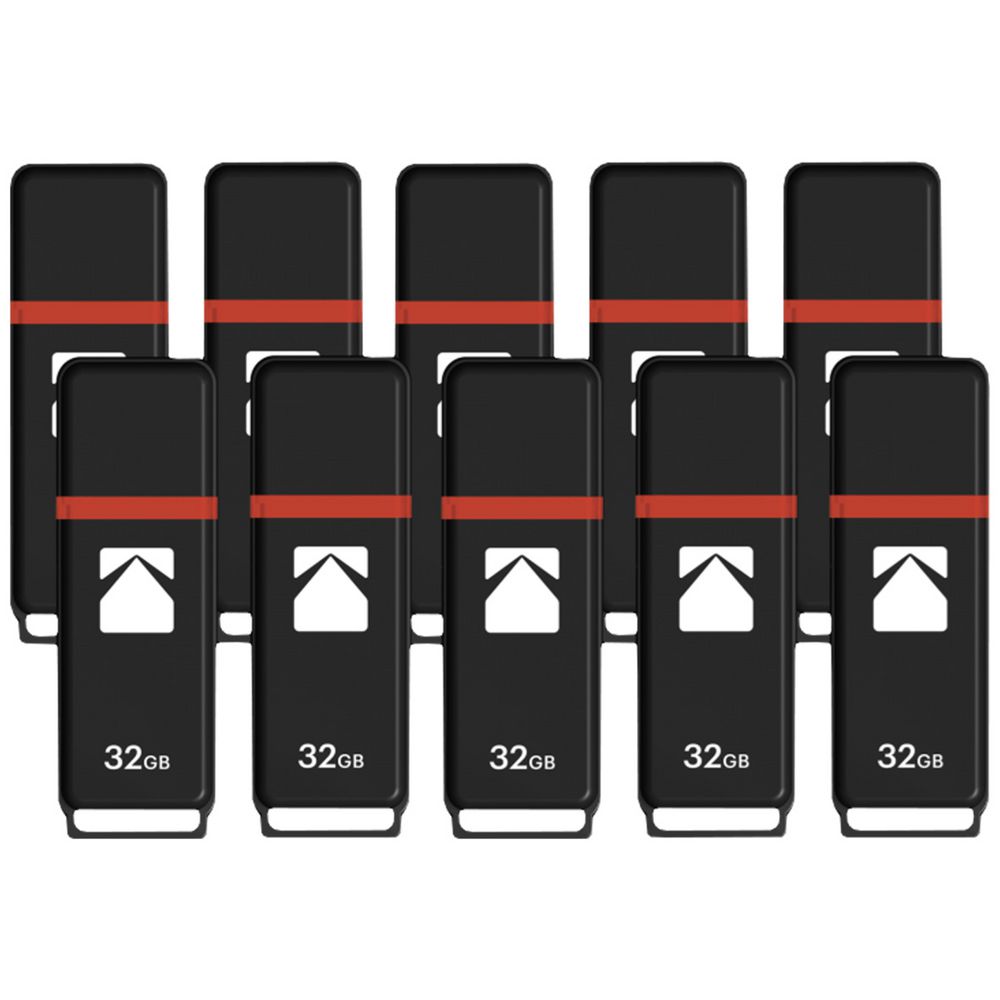 Kodak K100 USB 2.0 Flash Drive 32GB - 10 Pack