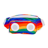 Wireless Rainbow Bum Bag with Speaker - One Size Fits Most