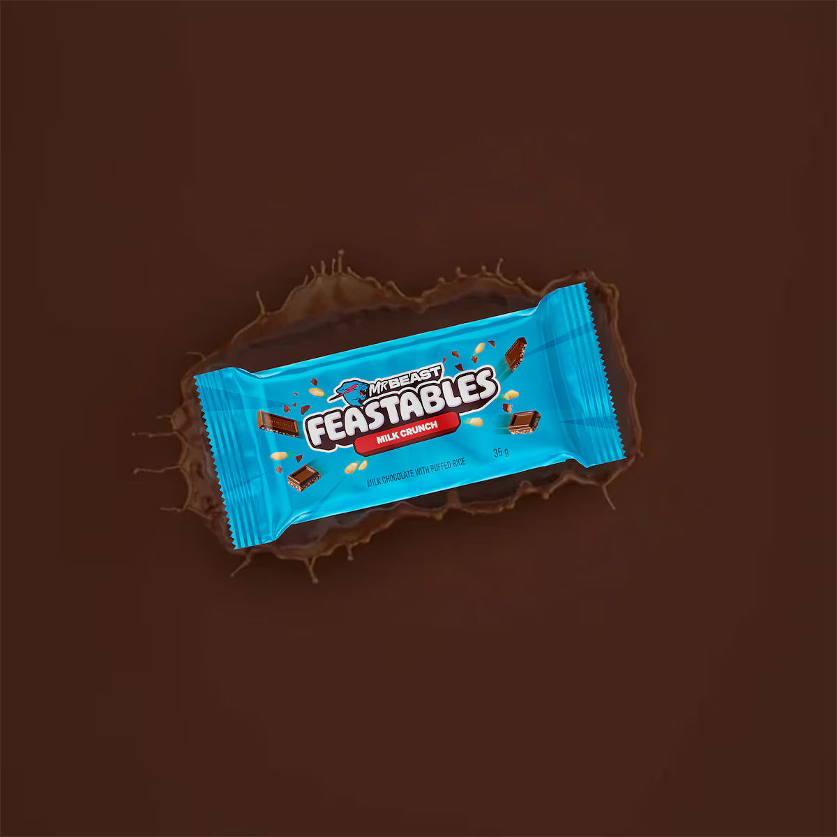 24 Pack x Mr Beast Feastables Chocolate Milk Crunch - 35g