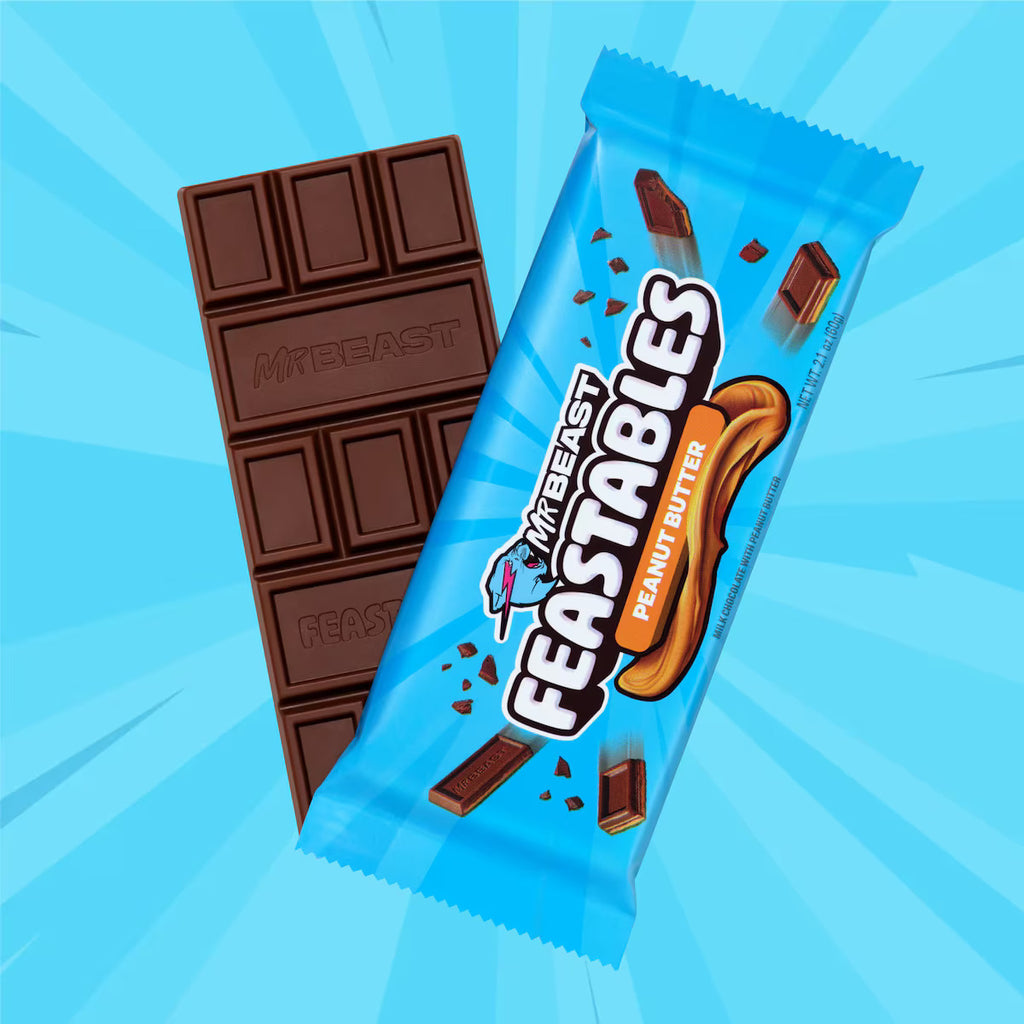 10 Pack x Mr Beast Feastables Chocolate Peanut Butter - 60g