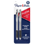 6 Pack x Paper Mate Profile Ballpoint Pens Black 1.0mm (2pc)