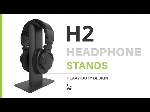 Kanto H2 Premium Universal Desktop Headphone Stand, Black