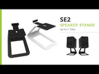 Kanto SE2 Elevated Desktop Speaker Stands for Small Speakers - Pair, Black