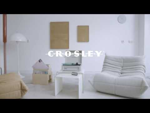 Crosley Voyager Bluetooth Portable Turntable - Floral + Gadhouse Vinyl Rack Bundle - Black