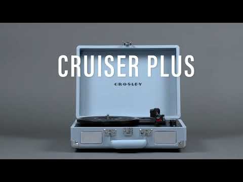 Crosley Cruiser Bluetooth Portable Turntable - Black + Bundled Crosley Record Storage Display Stand