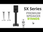 Kanto SX26 26" Tall Fillable Speaker Stands with Isolation Feet - Pair, Black