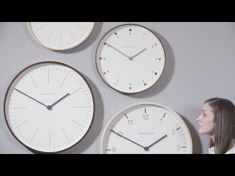 Newgate Mr Clarke Clock Pale Wood Clay Grey Dial