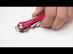 KeySmart Original - Compact Key Holder and Keychain Organiser (Up to 8 Keys) - Red Forged Carbon