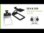 Kanto SE6W Elevated Desktop Speaker Stands for Large Speakers - Pair, White