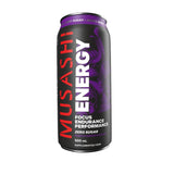 12 x Musashi Energy Drink 500ml- Purple Grape