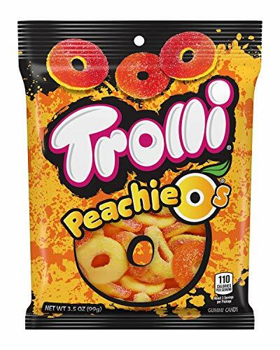 12 Pack x US Trolli Peachie O's Hang Bag 4.25oz(141g)