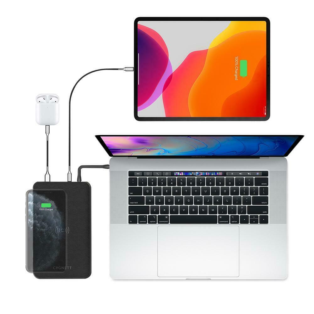 Cygnett ChargeUp Edge+ 27000mAh Wireless Power Bank - Black - Damaged Box