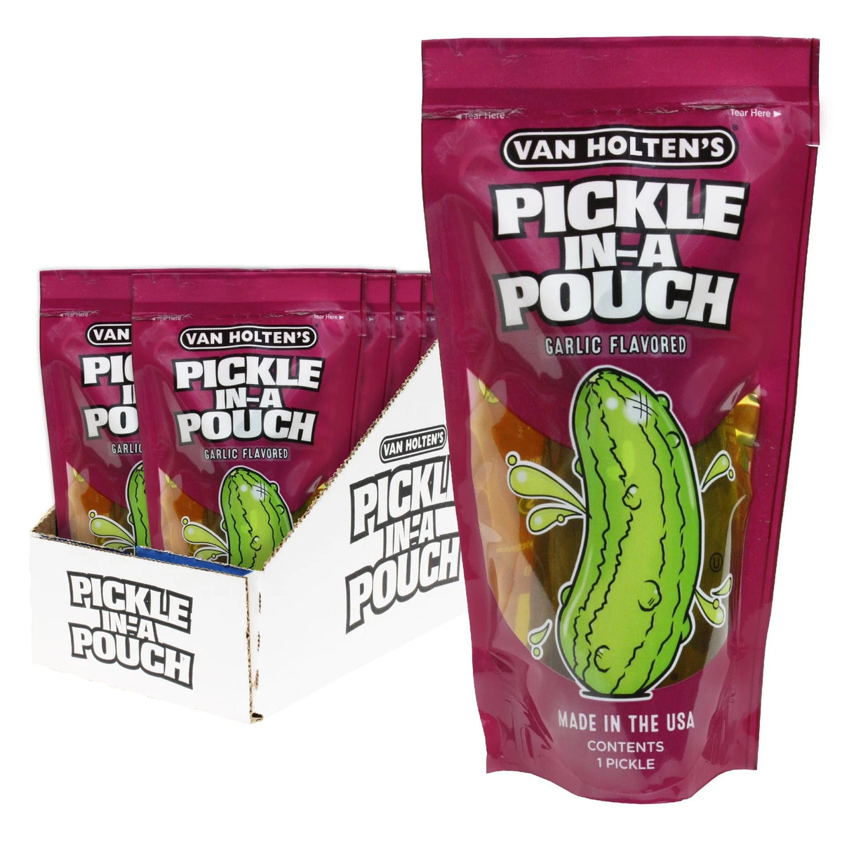 12 Pack x Van Holten's Jumbo Garlic Pickle-In-A-Pouch