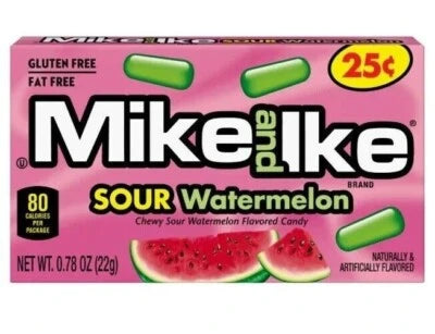 24 x Mike & Ike Mini Box Sour Watermelon 22g