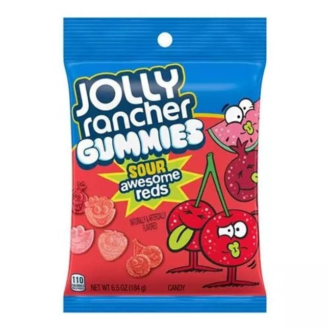 12 x Jolly Rancher Gummies Awesome Red Peg Bag 198g