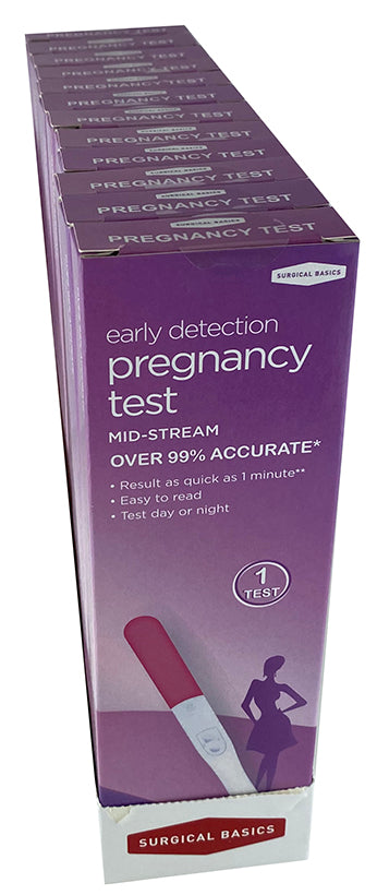 12 Pack x 3P Surgical Basics Midstream Pregnancy Test 1 Pack