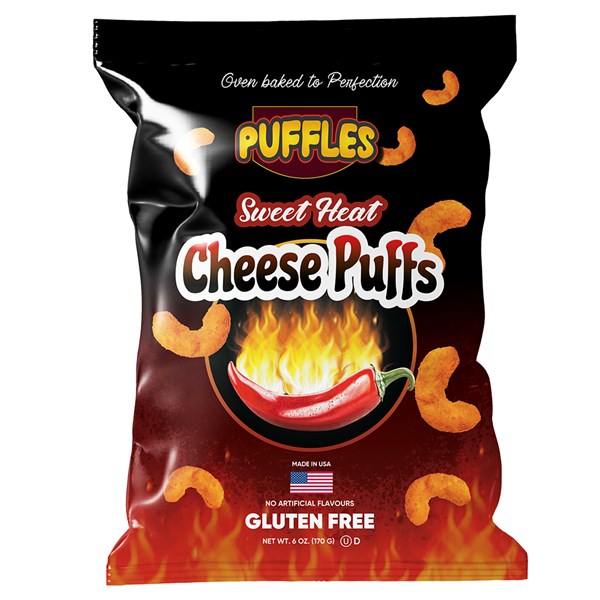 12 Pack x Puffles Sweet Heat Puffs - 170g