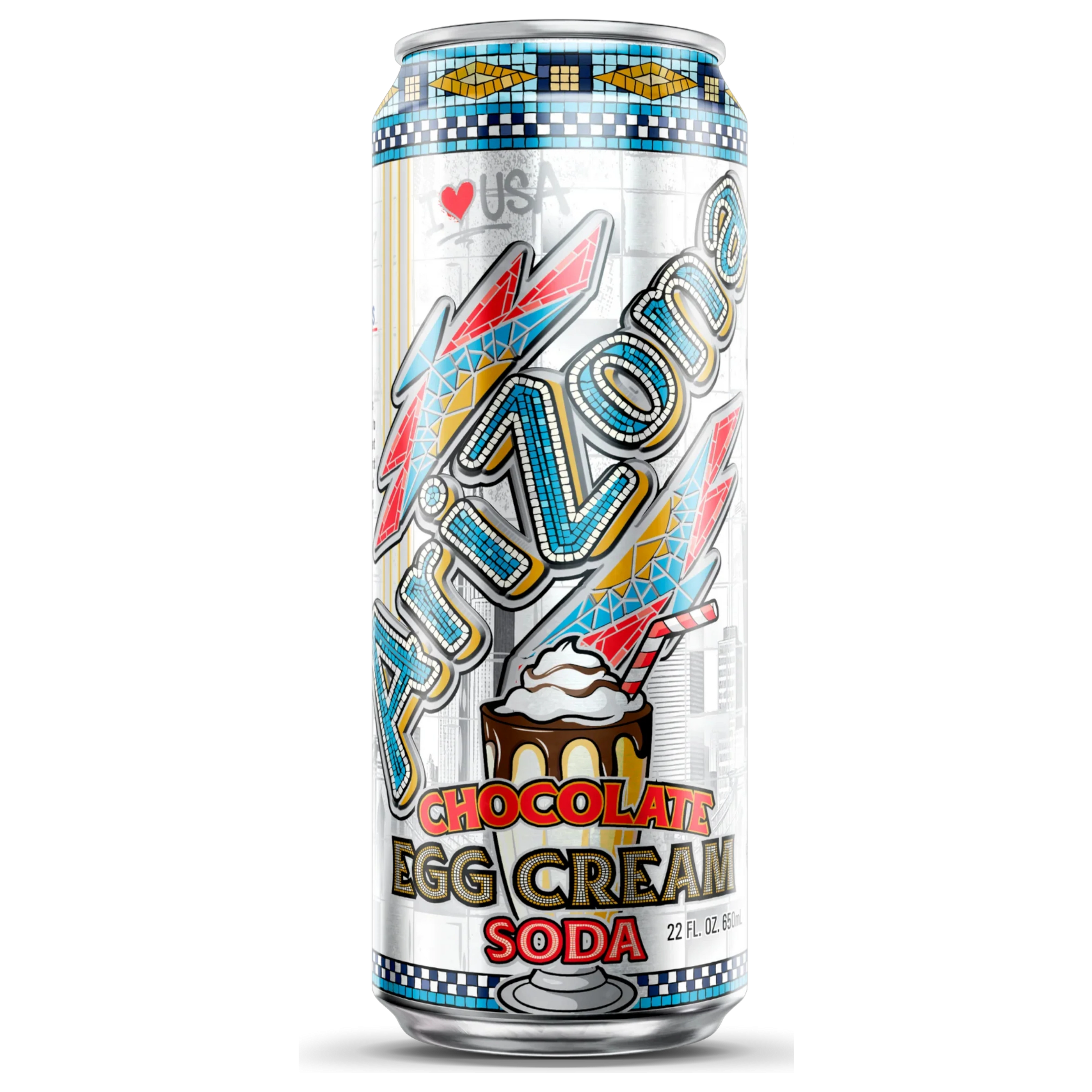 24 x Arizona Tea Can Chocolate Egg Cream 650ml
