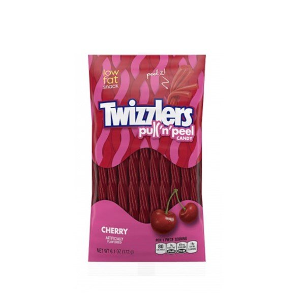 12 x Twizzlers Peg Bag Cherry Pull & Peel 172g