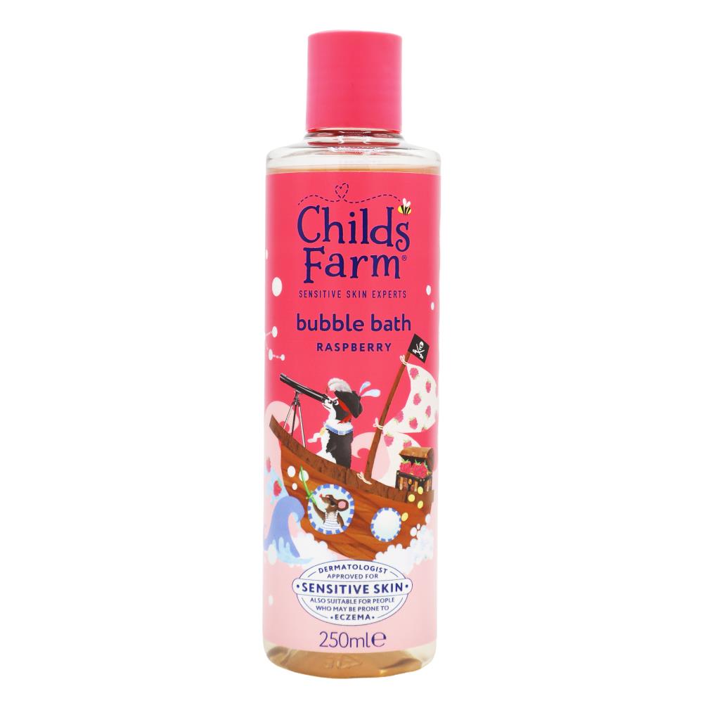 3 x Childs Farm Bubble Bath Sensitive Skin Experts Raspberry 250mL