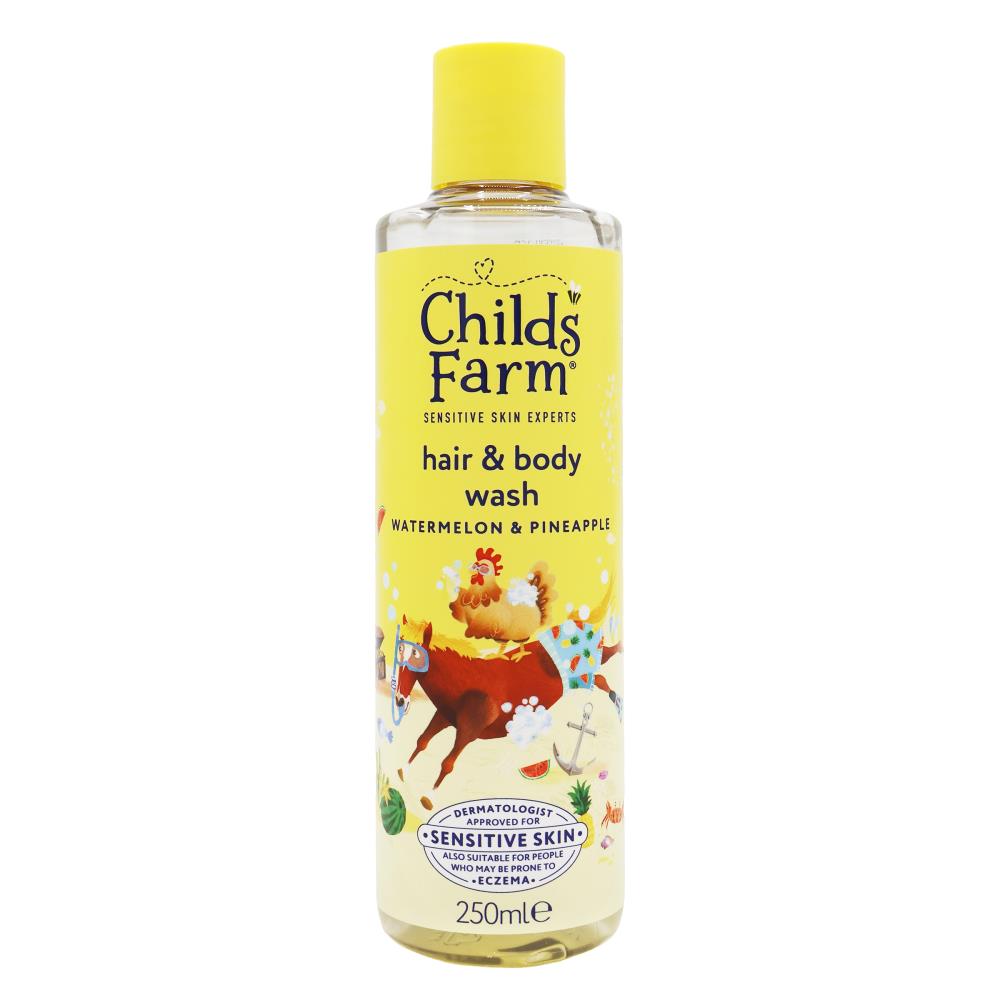 3 x Childs Farm Hair & Body Wash Watermelon & Pineapple 250mL