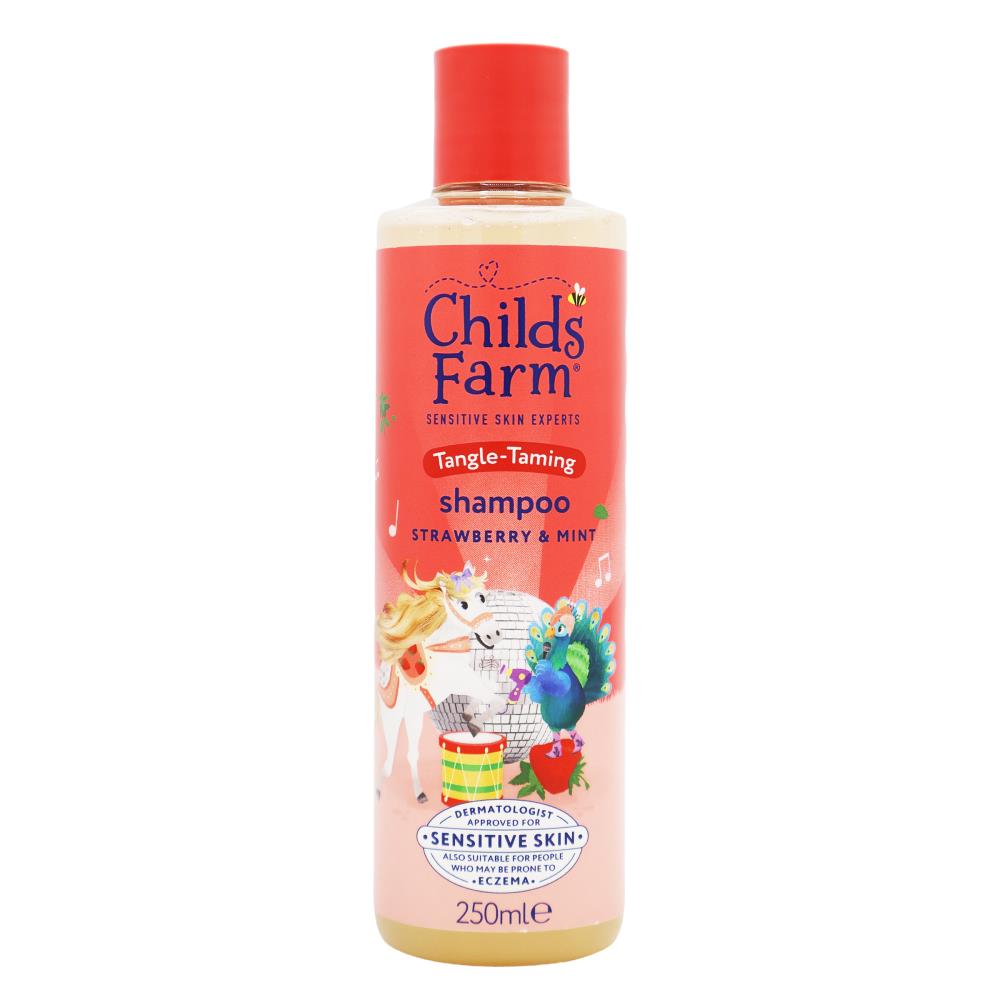 3 x Childs Farm Tangle Taming Shampoo Strawberry & Mint 250mL