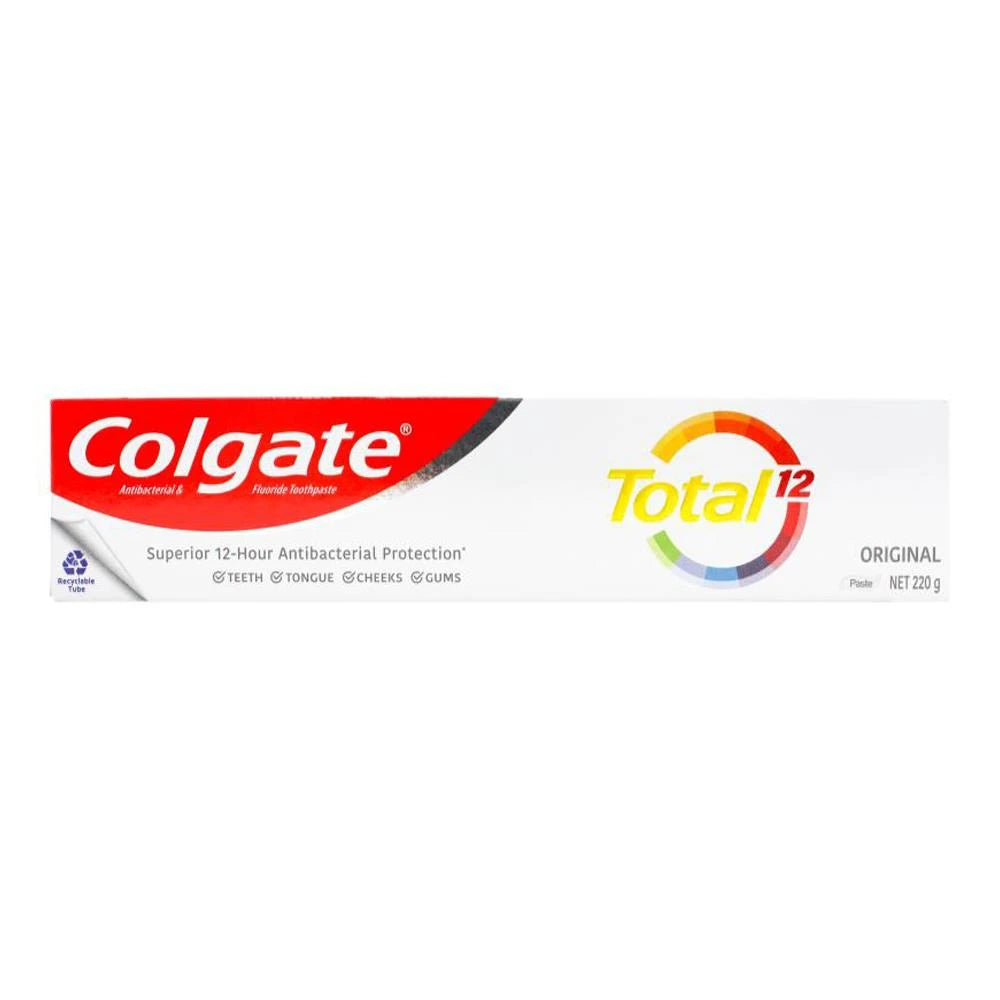 12 Pack x Colgate Total Original Antibacterial Toothpaste 220g