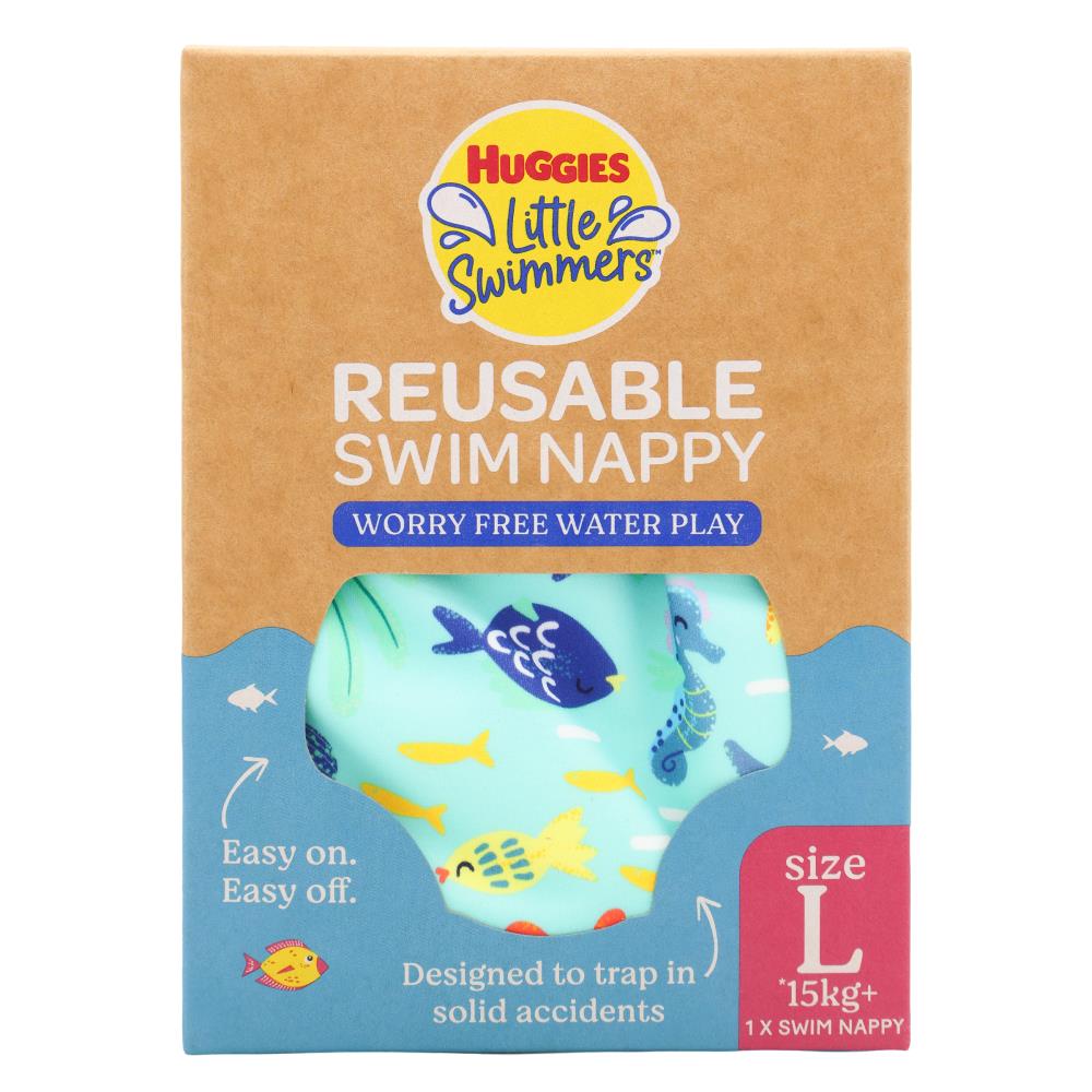 4 x Huggies Little Swimmers Reusable Swim Nappy Large 15kg+