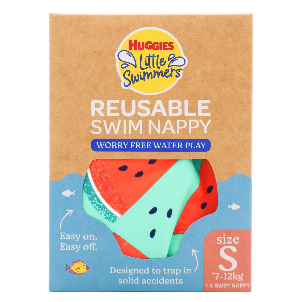 4 x Huggies Little Swimmers Reusable Swim Nappy Small 7-12kg