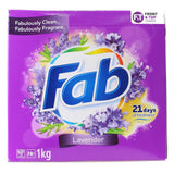 2 x Fab Front & Top Loader Lavender Laundry Powder 1kg
